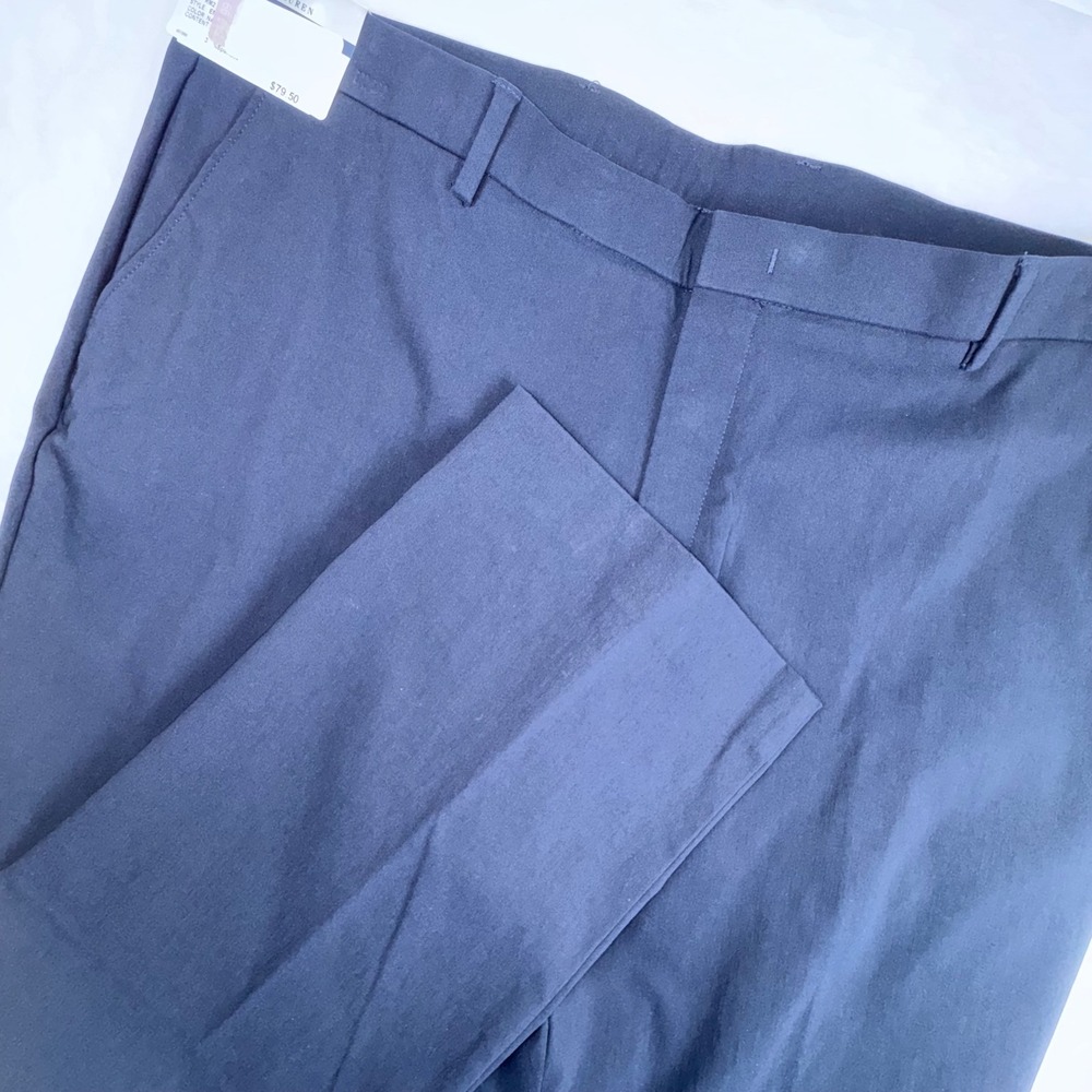 Ralph Lauren Dress Pants Mens 42W x 32L Navy Modern Fit All-Way Stretch NEW